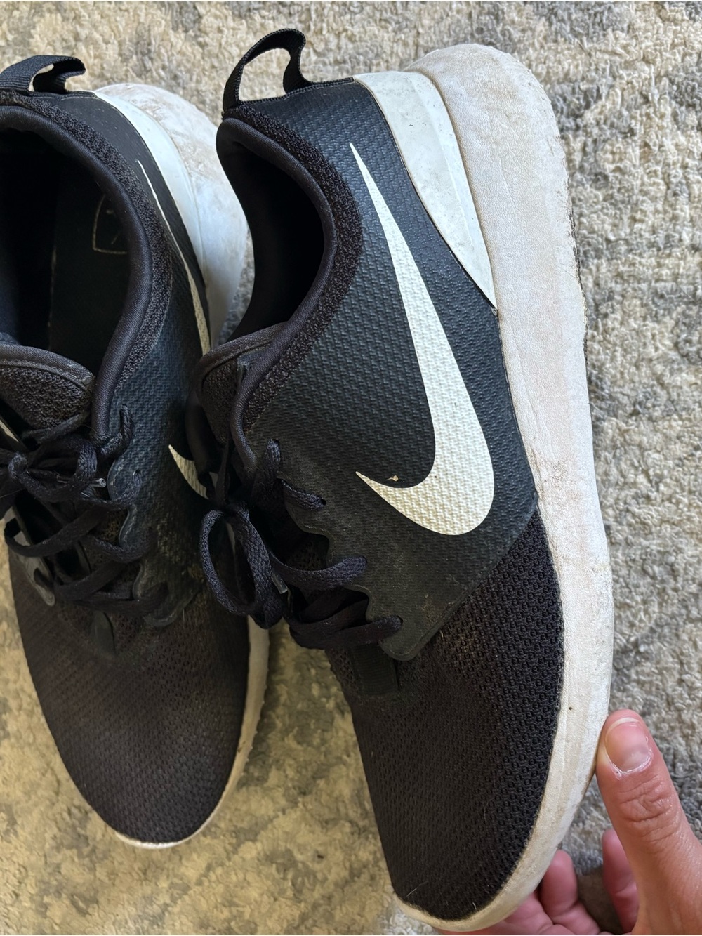 Nike Black and White Men's Golf Sneakers